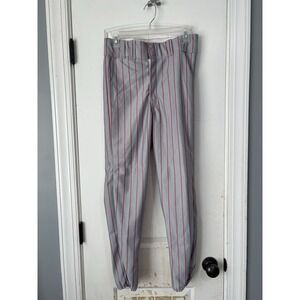 REEBOK Gray & Red PINSTRIPE Baseball PANTS Men's SIZE SMALL New with Tags
